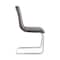 Armen Living Pacific Dining Room Accent Chair in Gray Fabric and Brushed Stainless Steel Finish, PK2 LCPCSIGRFBC - alternate 9